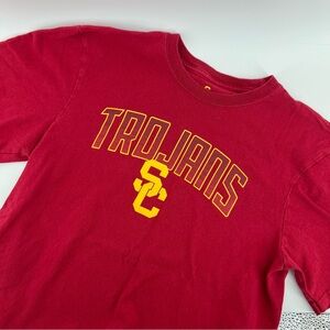 Authentic Apparel T-Shirt Men Small Red USC Trojans NCAA College Graphic Tee